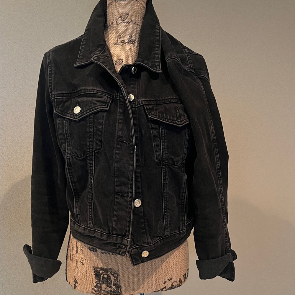 Topshop Black Denim Jacket